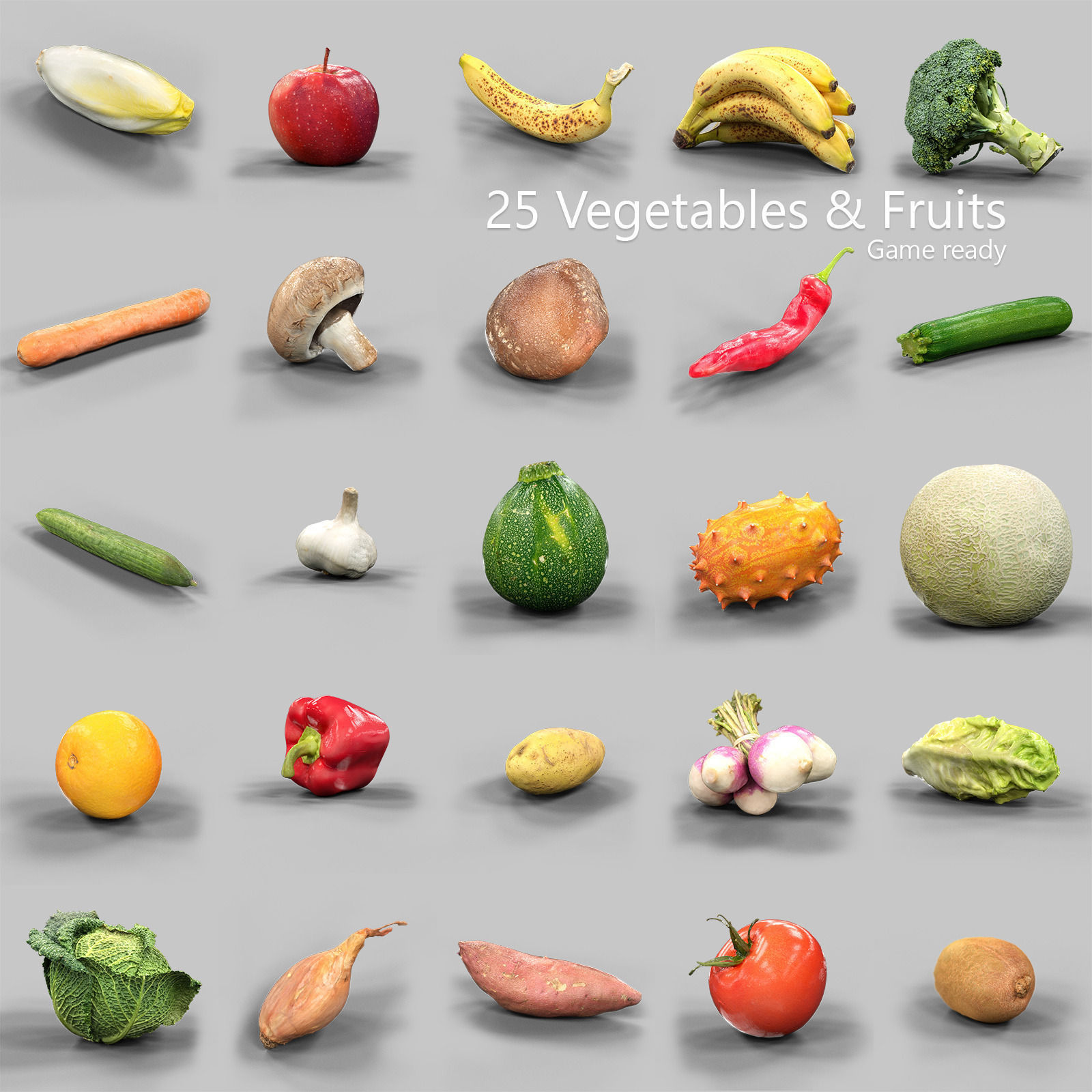 25 Fruits and Vegetables Collection