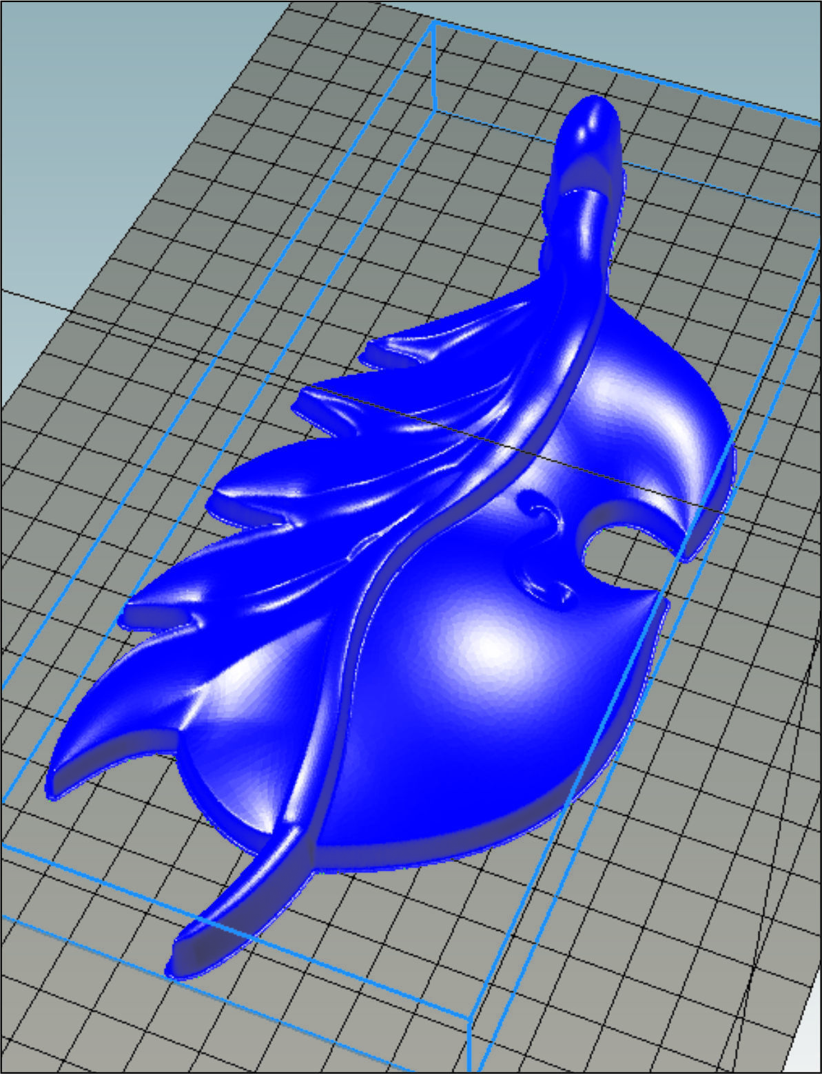 Violin leaves pendant and Heart pendant 3D model_2