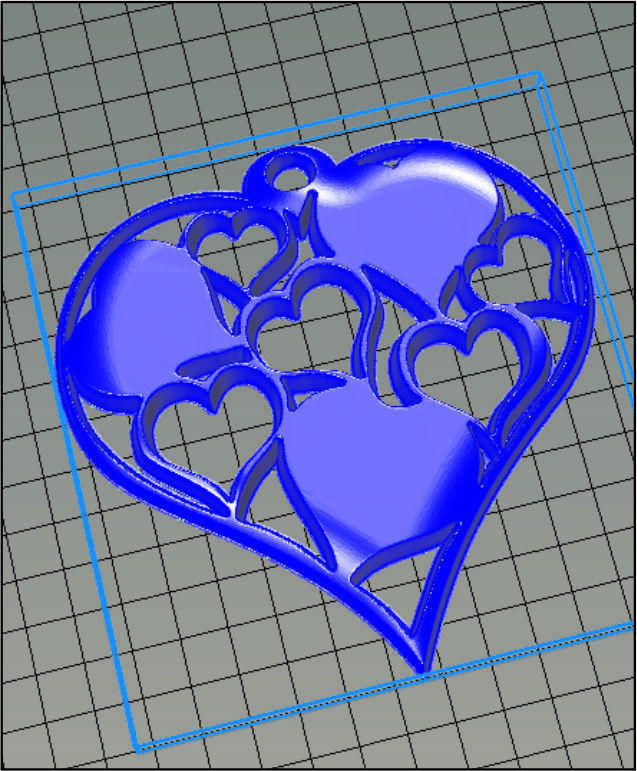 Violin leaves pendant and Heart pendant 3D model_1