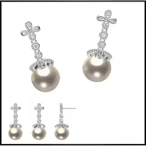 JCD Format White gold pearl set types of jewelry files