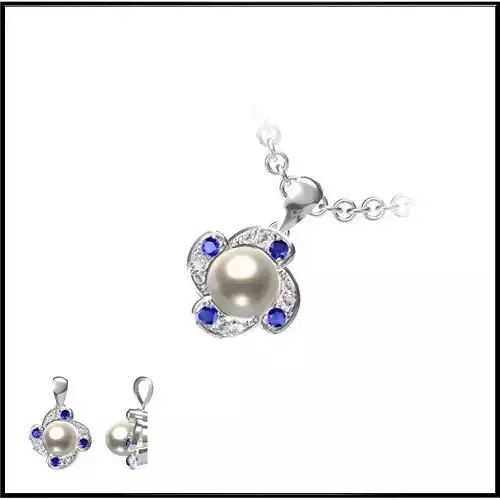 JCD Format Vintage style pearl set for sale jewelry files