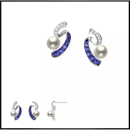 JCD Format Vintage pearl set jewelry design