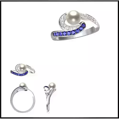 JCD Format Vintage pearl set files jewelry