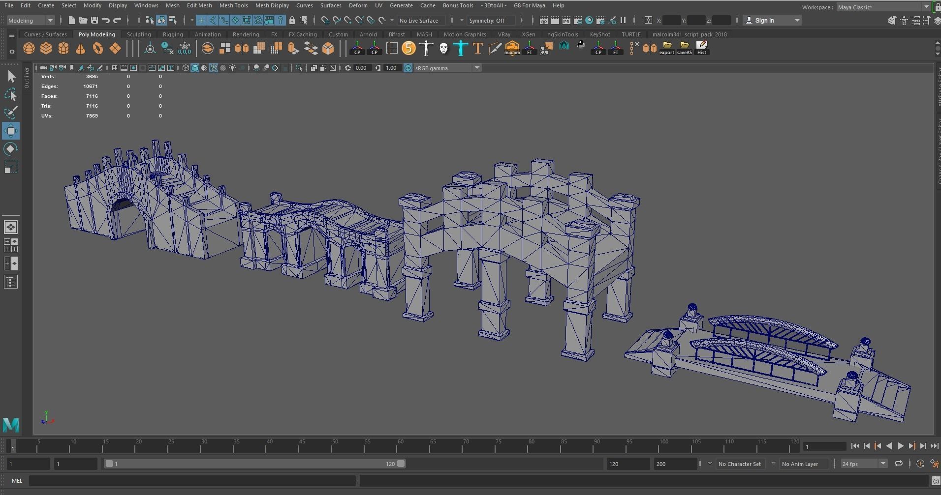 HQ Bridges Pack 3D Models Low-poly 3D model_9