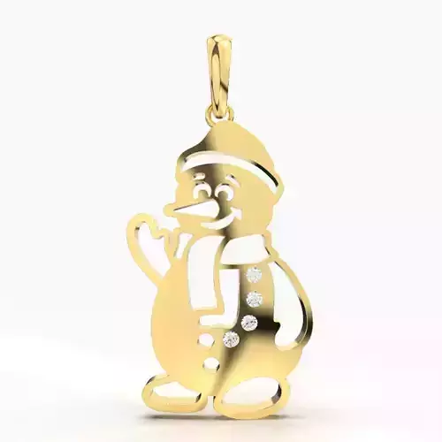SNOWMAN DIAMOND PENDANT