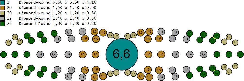 Tiffany 3Row ring many sizes 3D print model_9