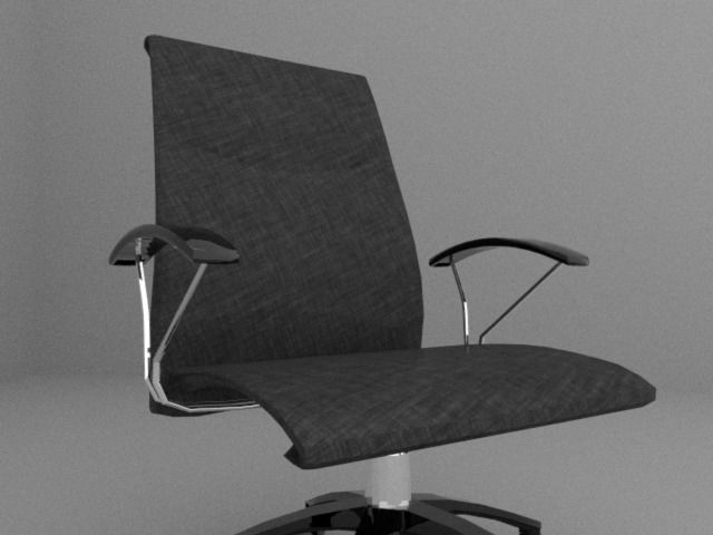 Office Arm Chair 3D model_3