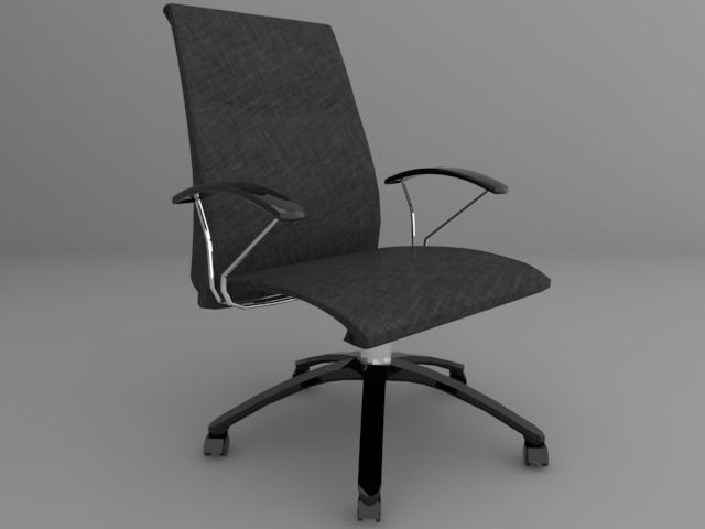 Office Arm Chair 3D model_1