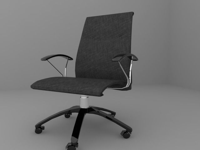 Office Arm Chair 3D model_4