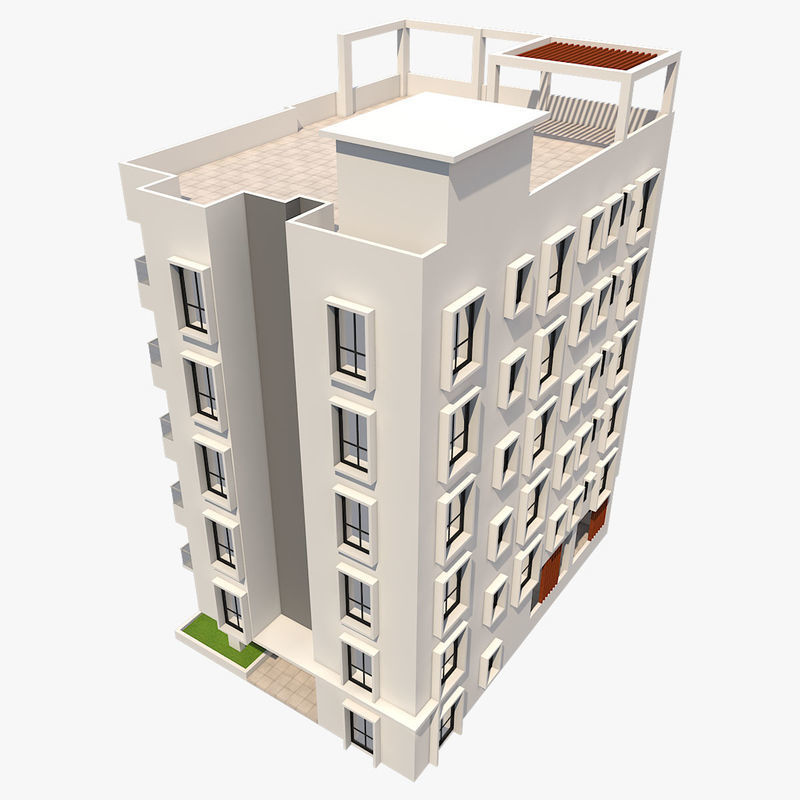 3D model Apartment Building 3D model_9