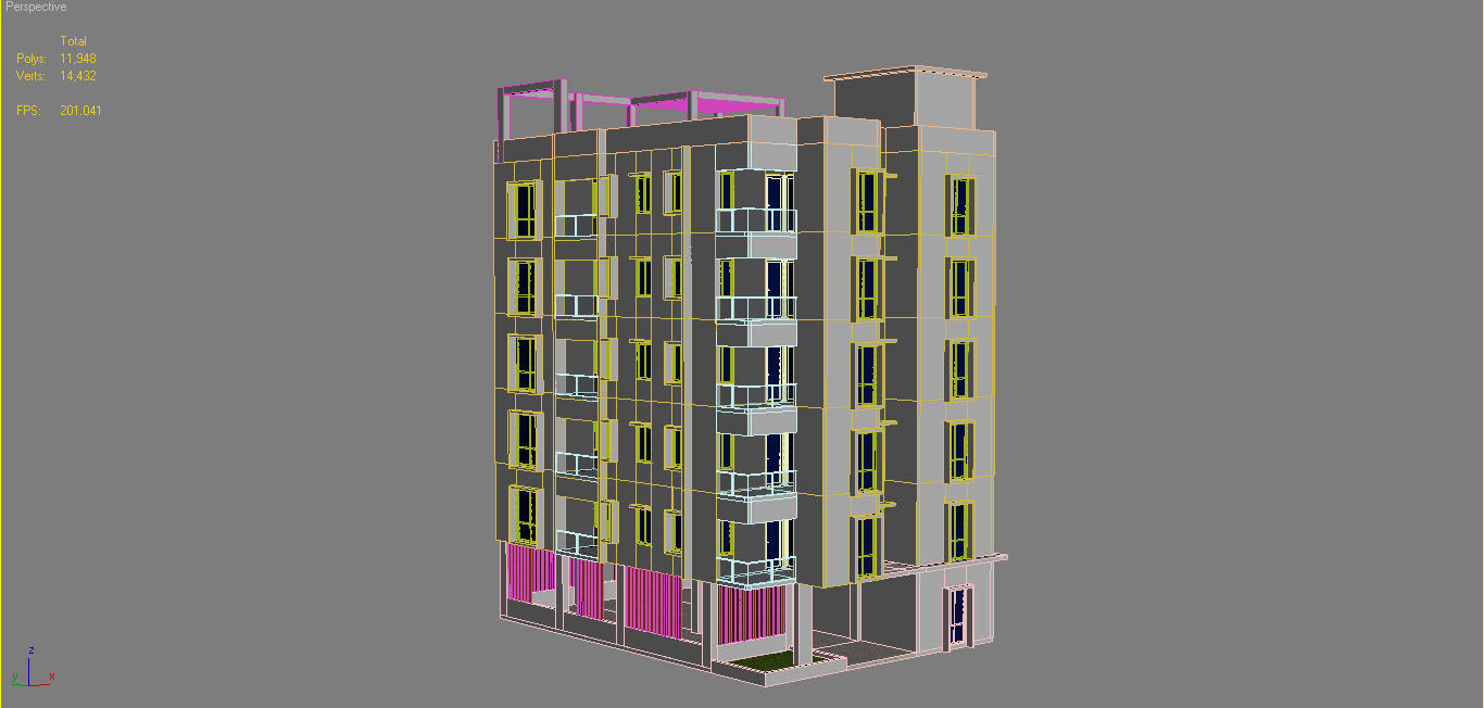 3D model Apartment Building 3D model_5