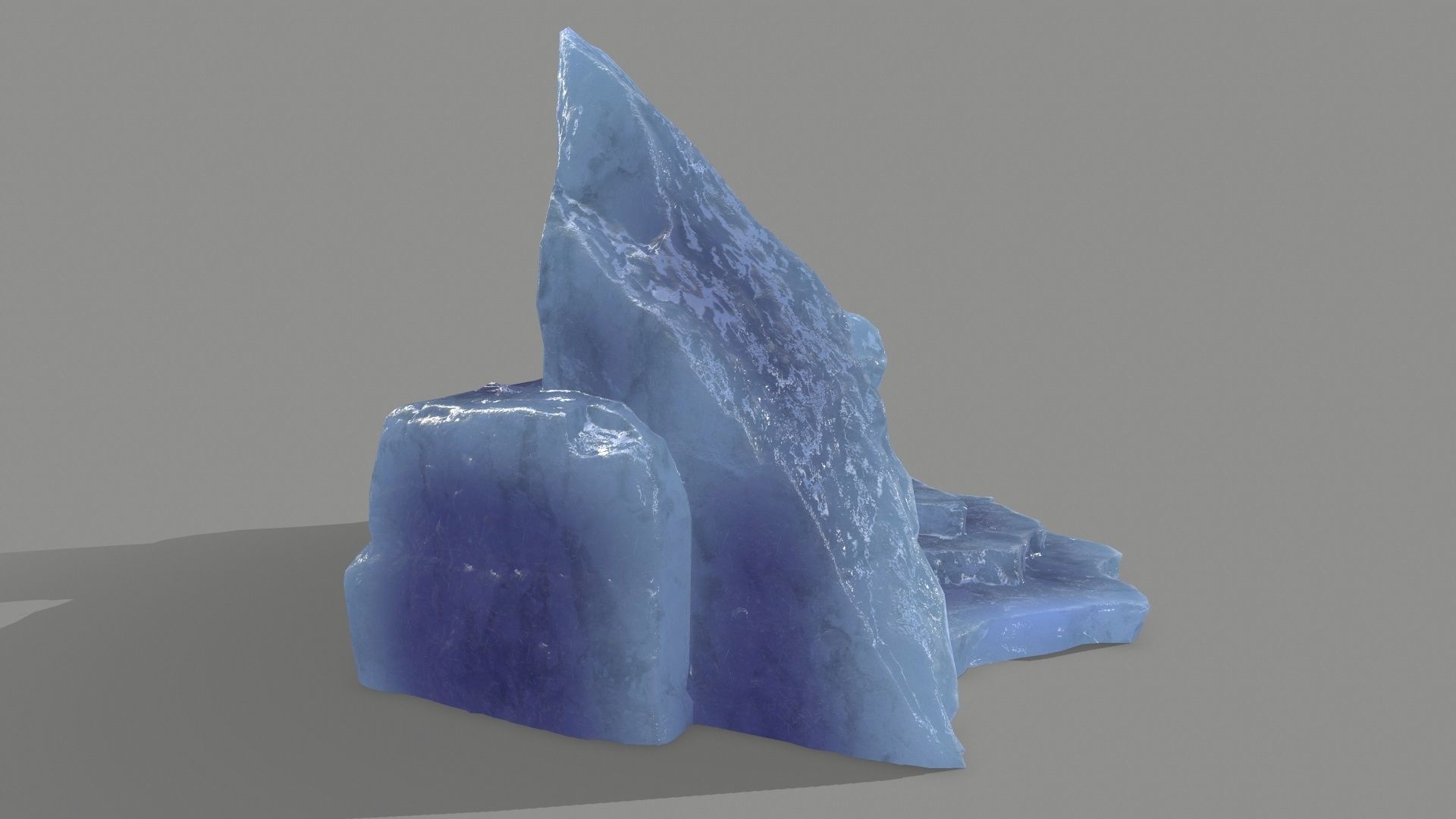 Stone crystal Low-poly 3D model_3