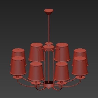 Buy Beige Chandelier 3D model_4