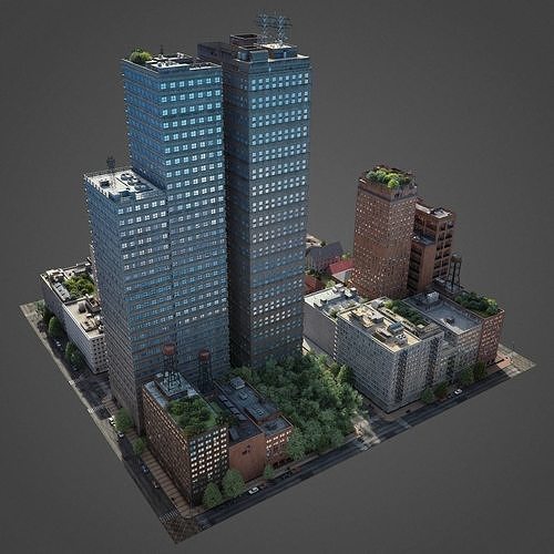 City District C2-R2 3D model 3