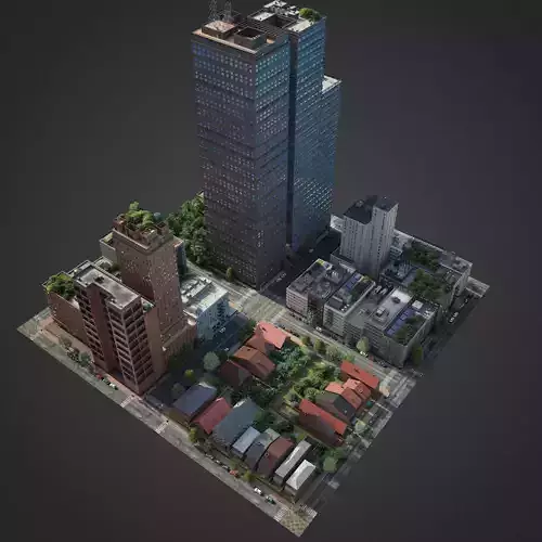 City District C2-R2 3D model