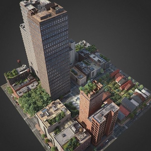 City District C2-R2 3D model 4