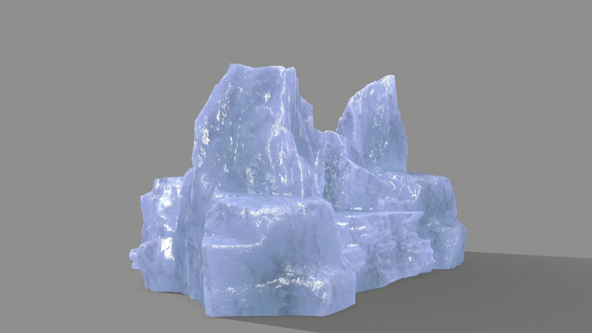 Stone crystal Low-poly 3D model_6