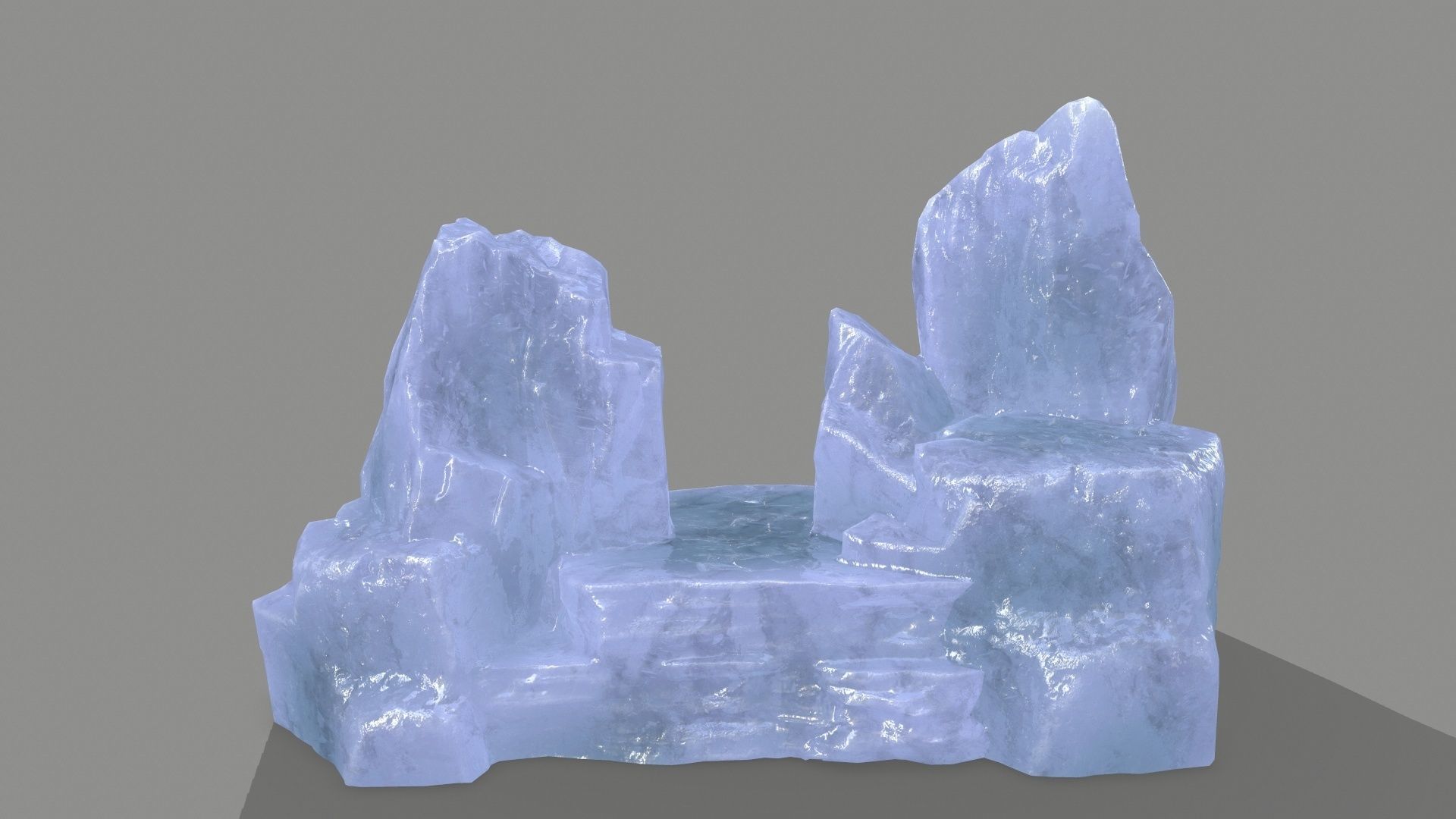 Stone crystal Low-poly 3D model_5