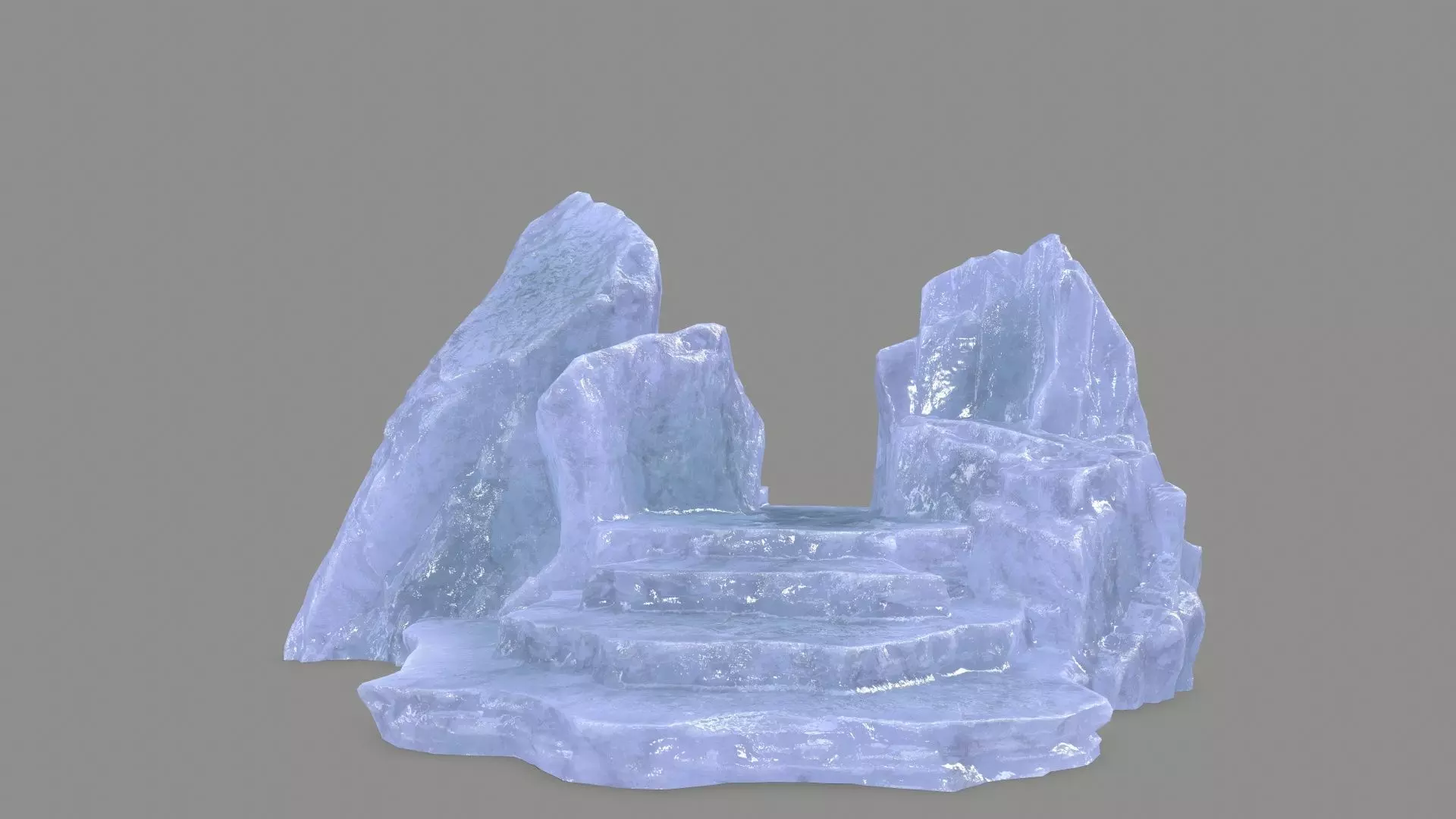 Stone crystal Low-poly 3D model_0