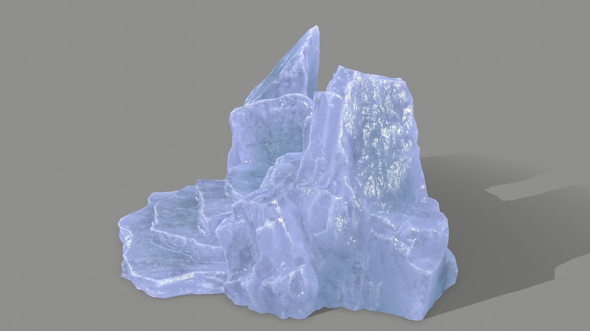 Stone crystal Low-poly 3D model_7