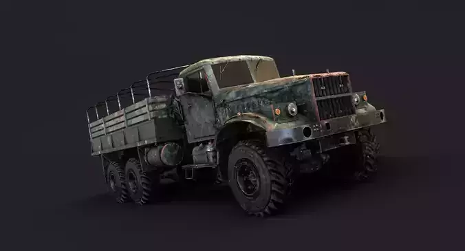 KRAZ Military Truck Low-poly 3D model