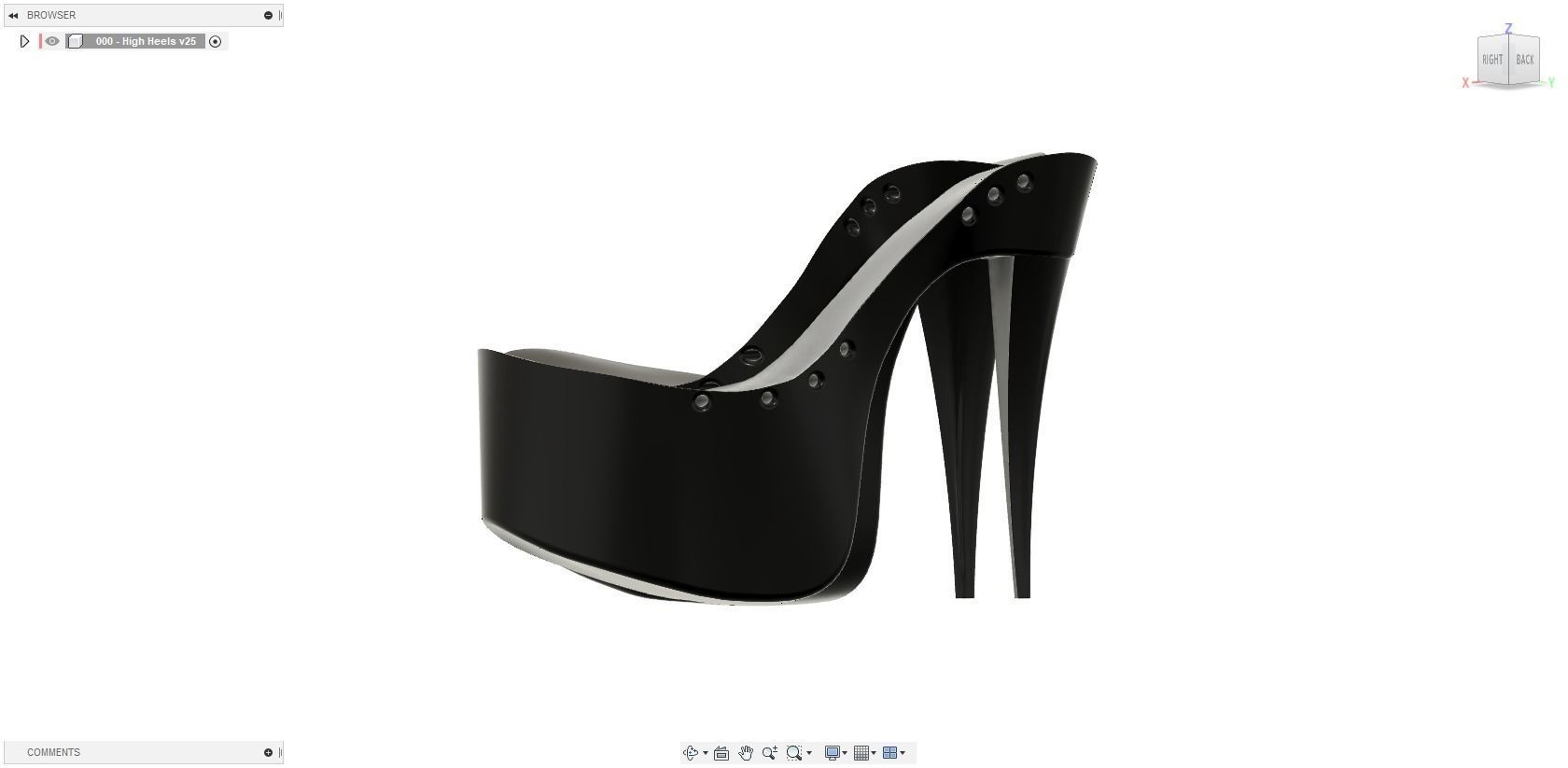 Custom Made Woman High Heels 3D print model_9