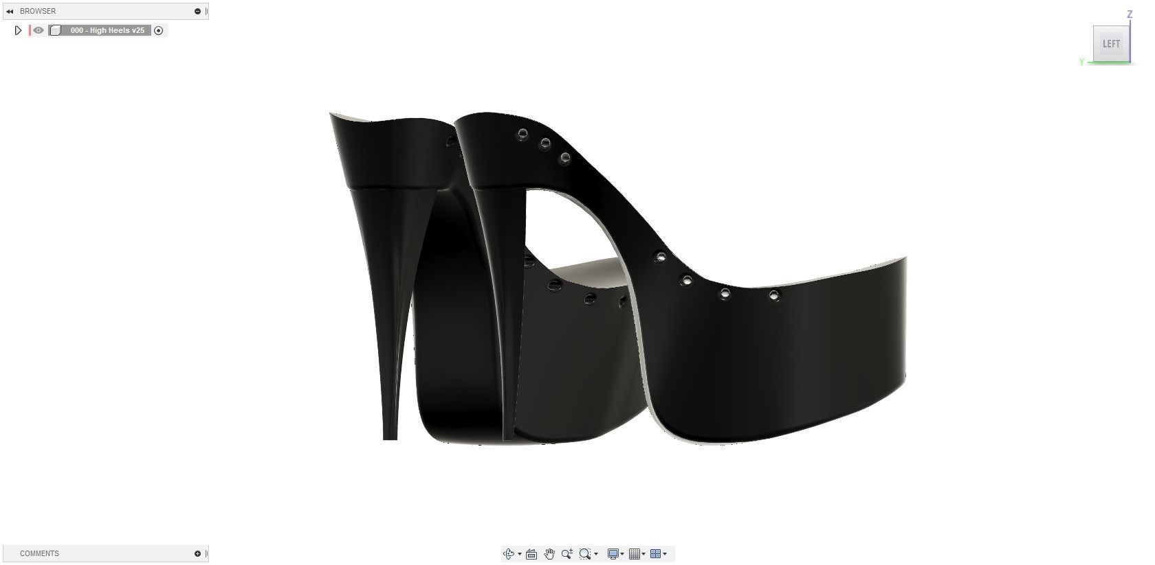 Custom Made Woman High Heels 3D print model_6