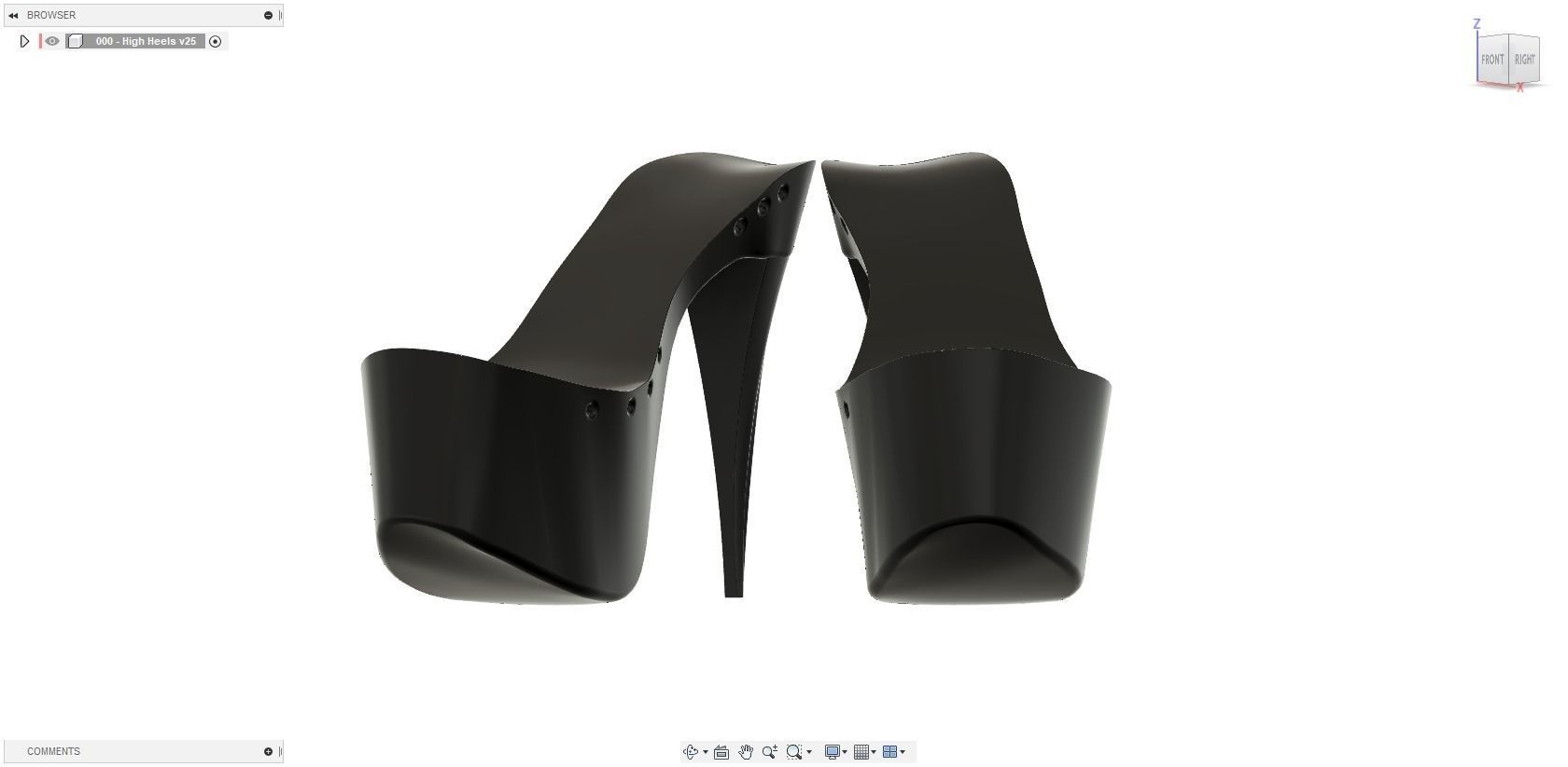 Custom Made Woman High Heels 3D print model_11