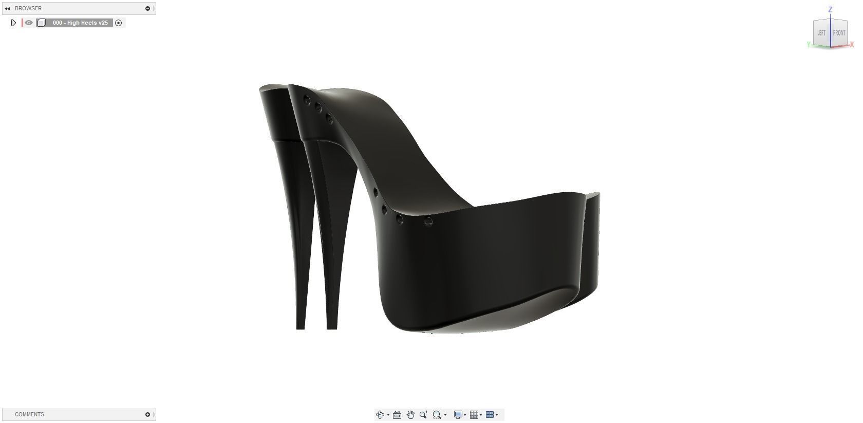 Custom Made Woman High Heels 3D print model_5