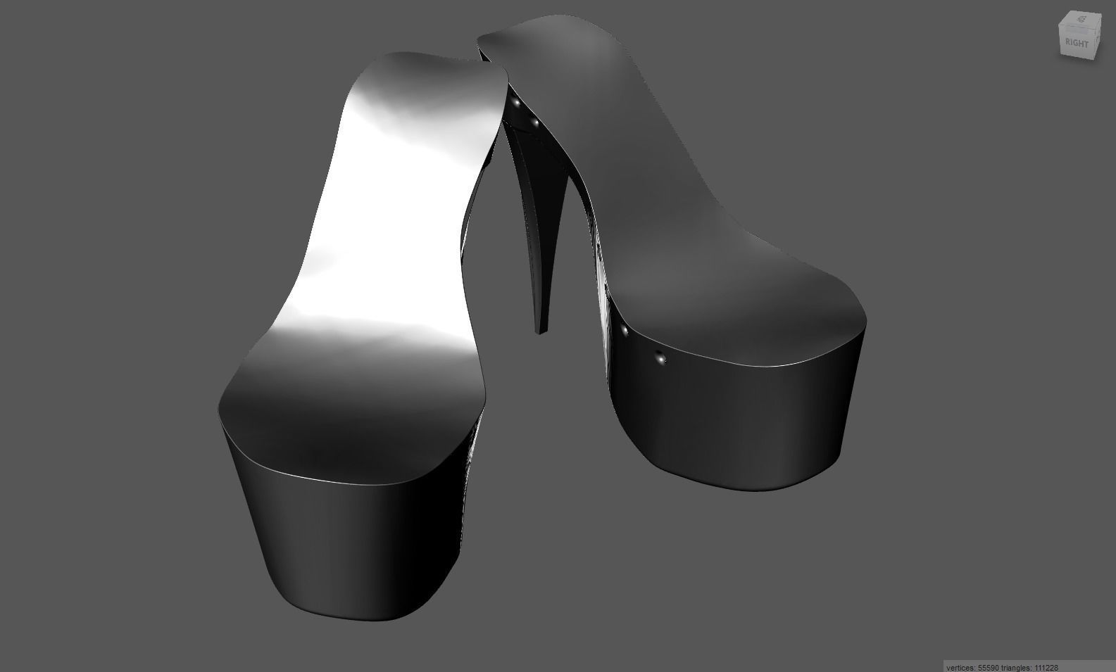 Custom Made Woman High Heels 3D print model_14