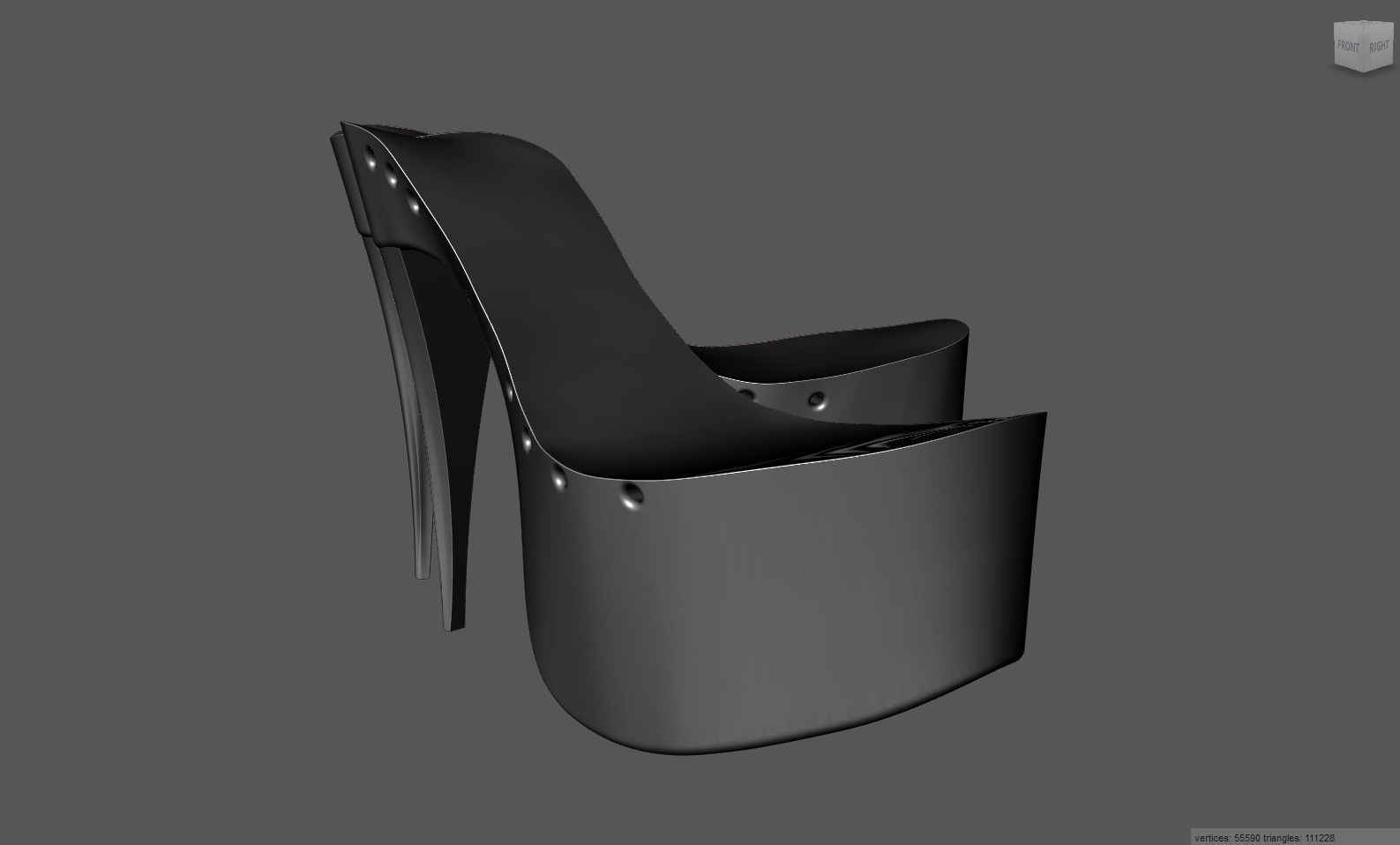 Custom Made Woman High Heels 3D print model_13