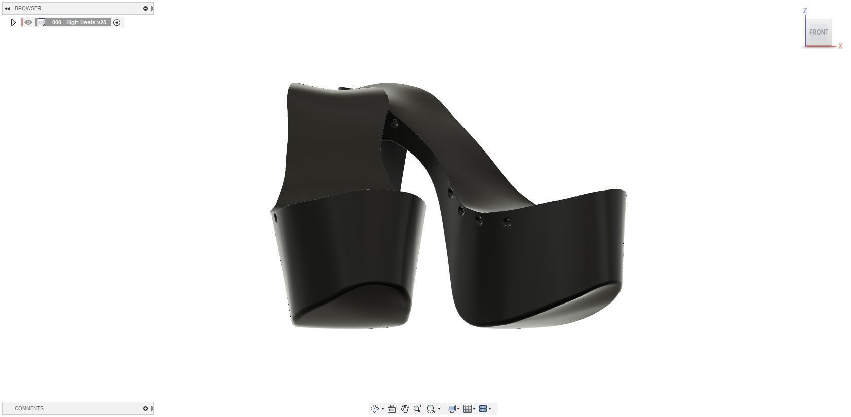 Custom Made Woman High Heels 3D print model_4