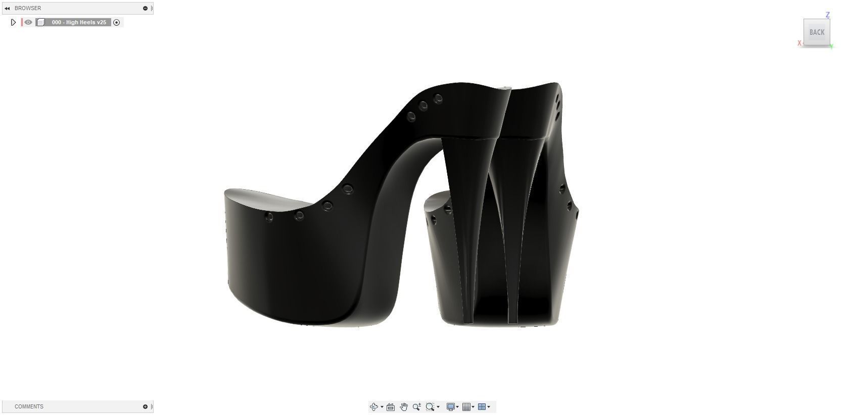 Custom Made Woman High Heels 3D print model_8