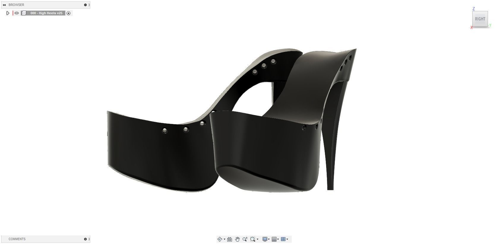 Custom Made Woman High Heels 3D print model_10