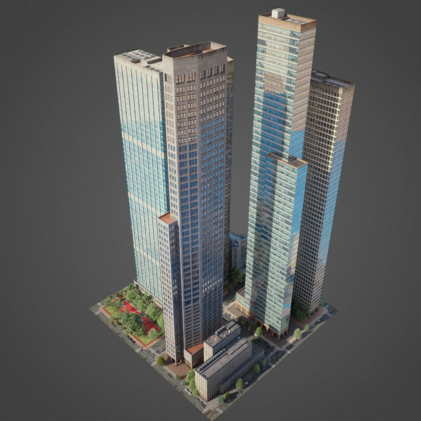 City District H1-H7 3D model_2