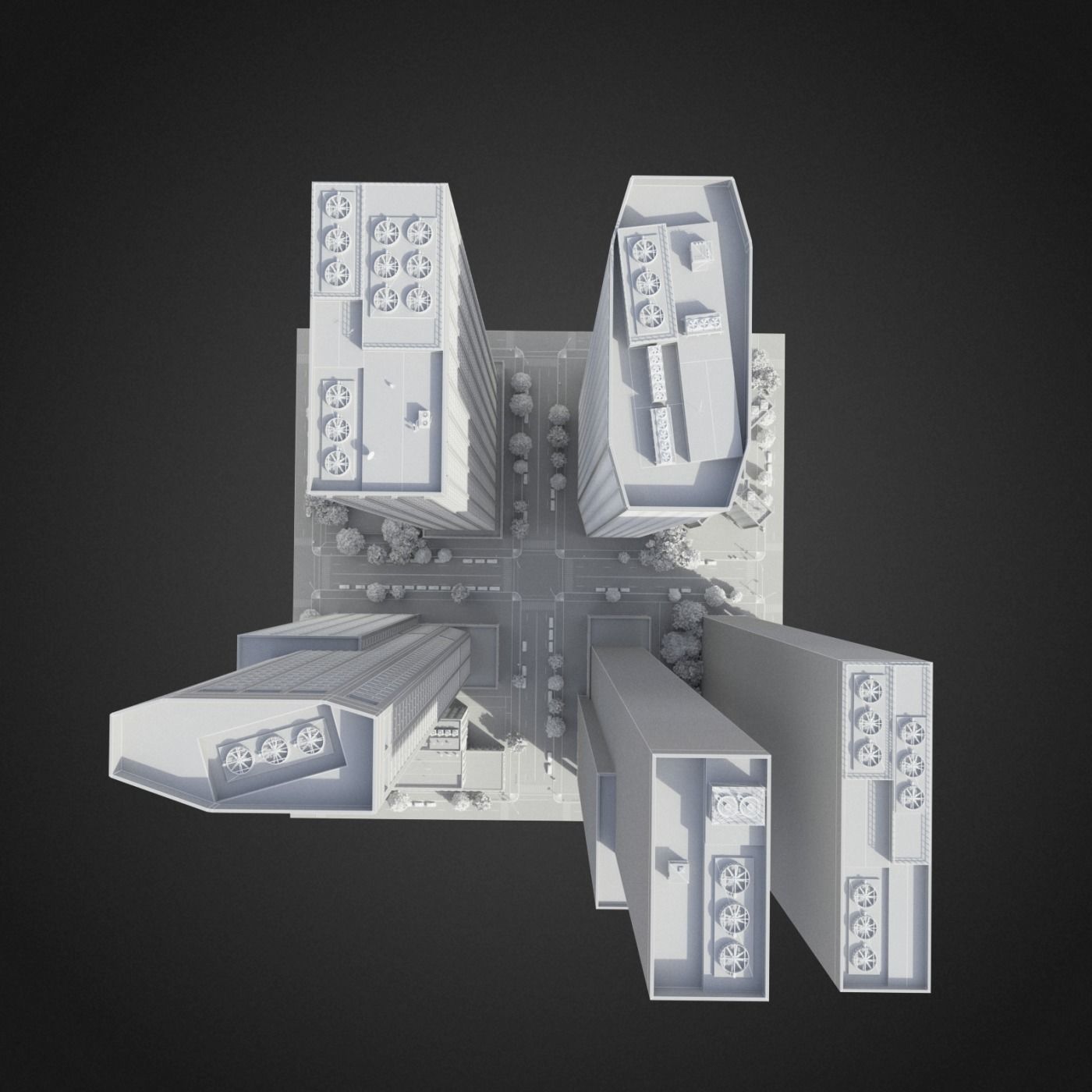 City District H1-H7 3D model_25