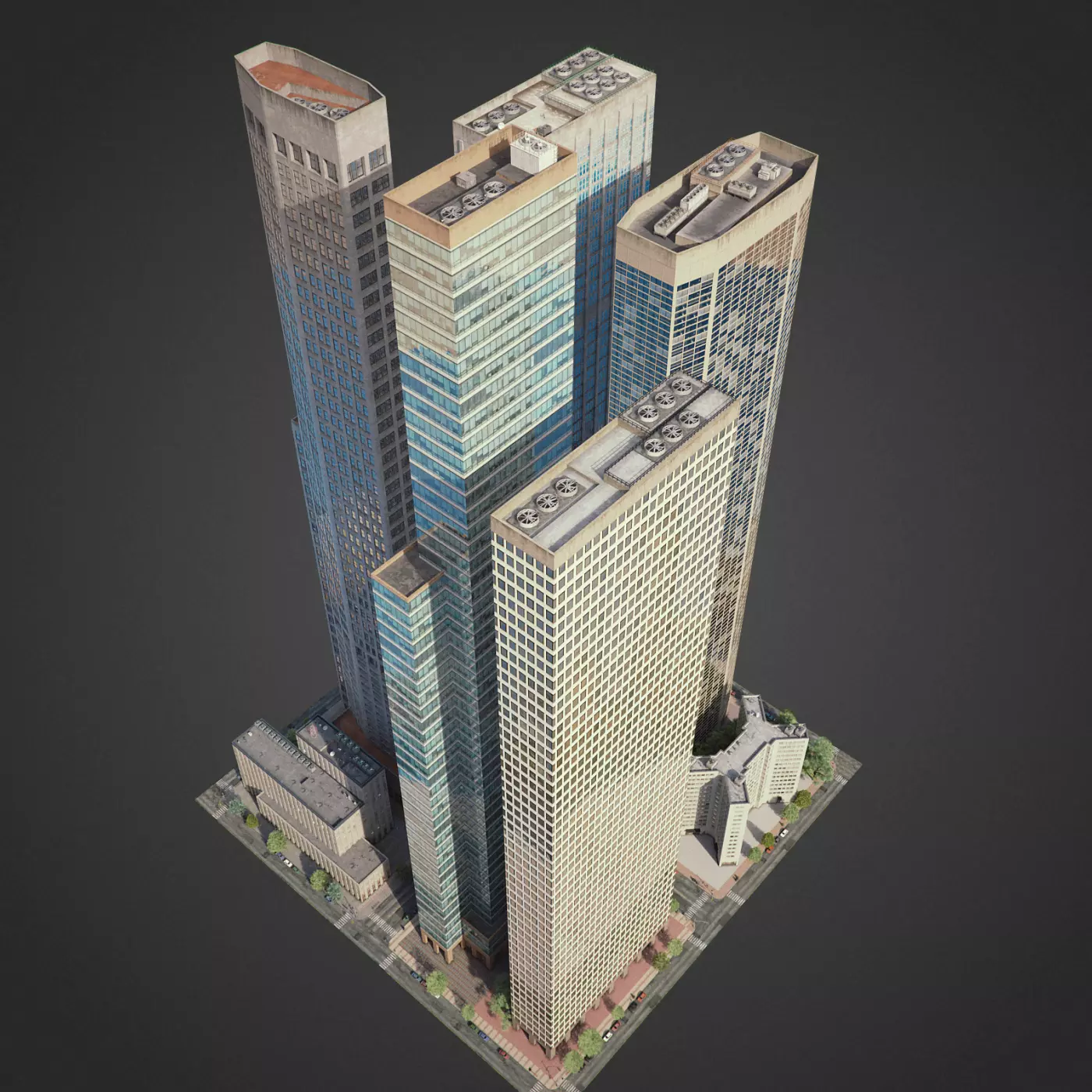 City District H1-H7 3D model_0