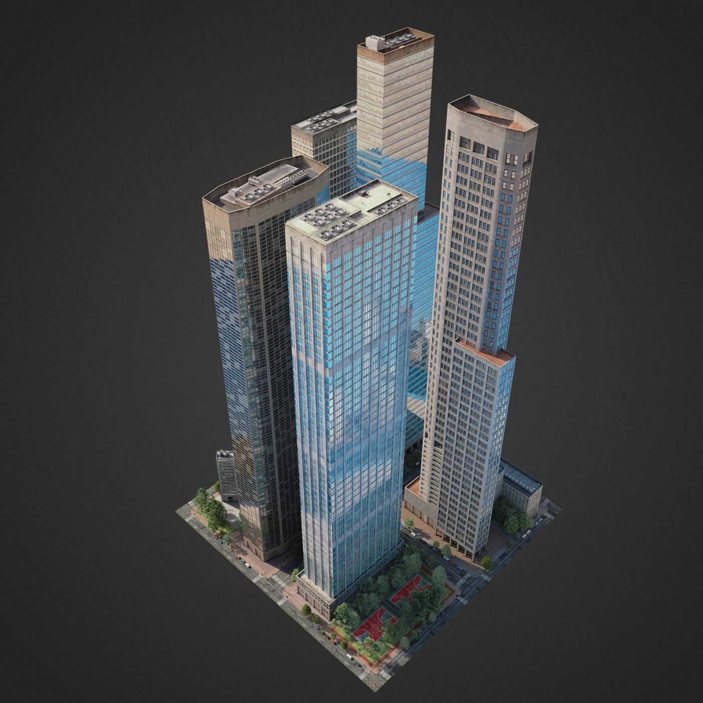 City District H1-H7 3D model_1