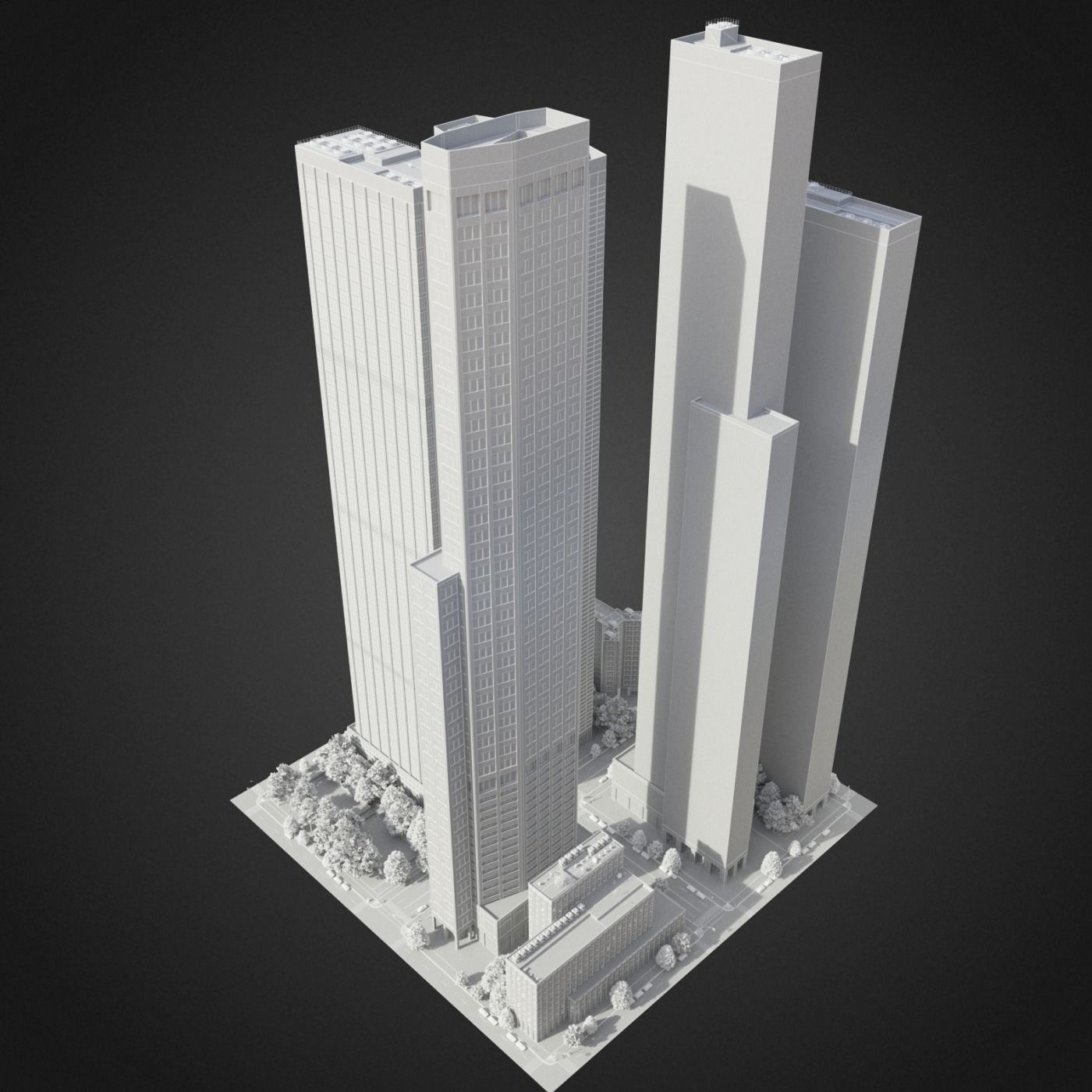 City District H1-H7 3D model_14