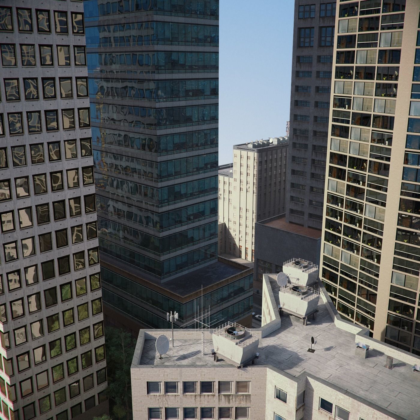 City District H1-H7 3D model_5