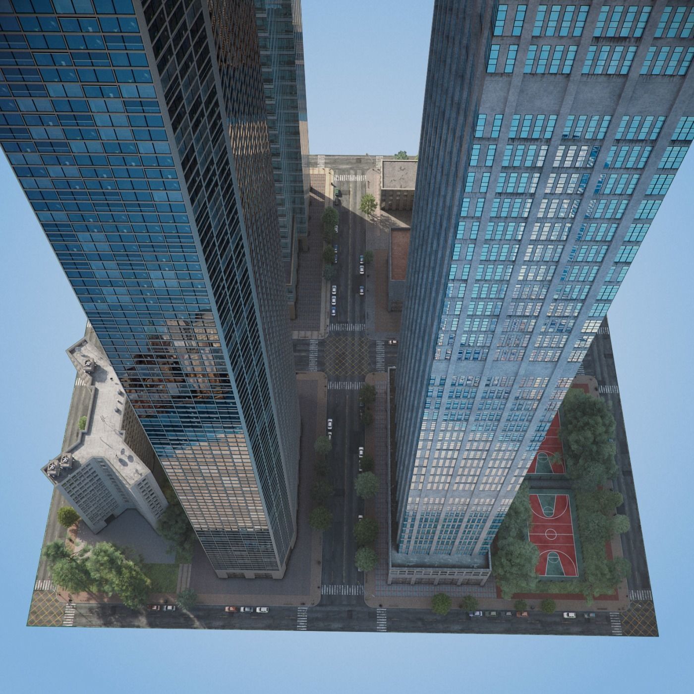 City District H1-H7 3D model_6