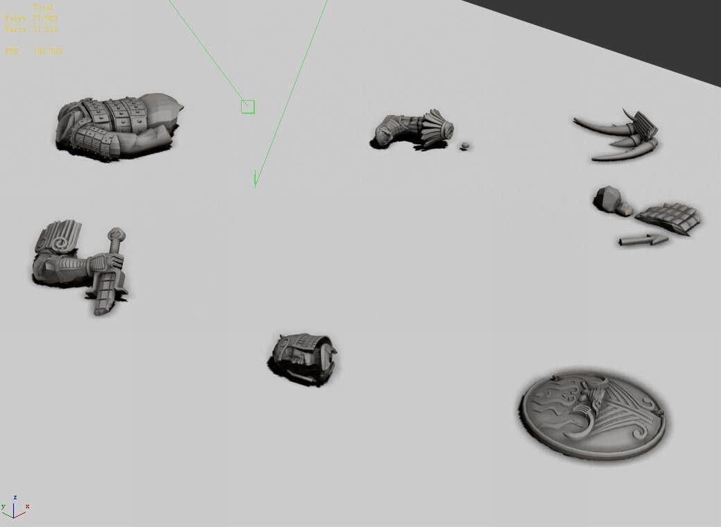 Broken - Soldier Sculpture 03 3D model_1