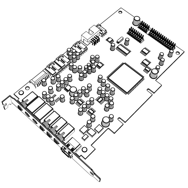 Sound Card 3D model_4