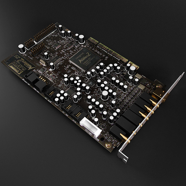 Sound Card 3D model_2