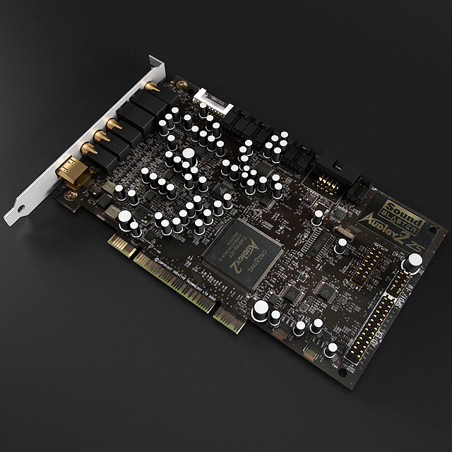 Sound Card 3D model_3