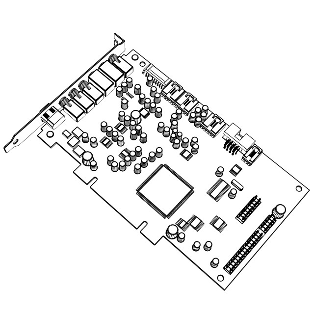 Sound Card 3D model_1