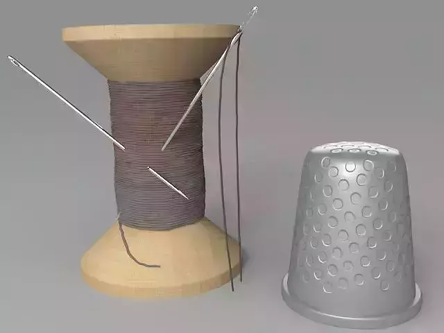 Thread and Needles 3D model