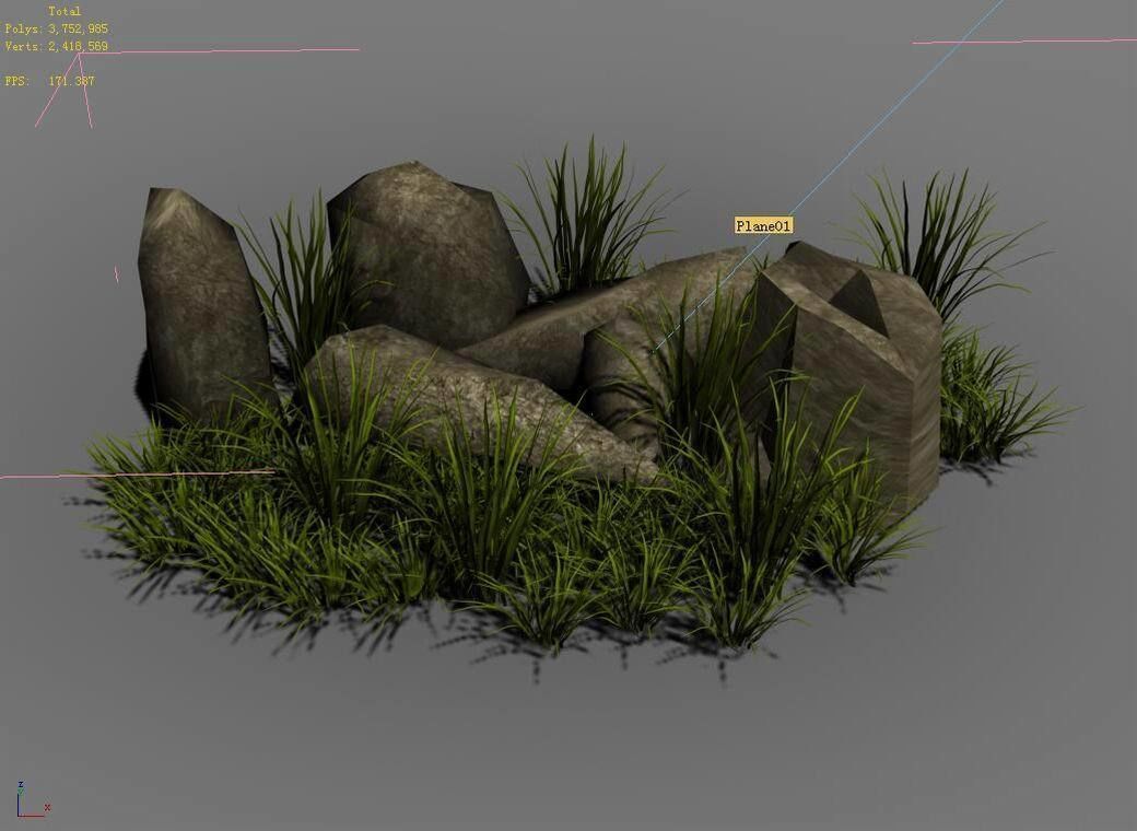 Brushwood - Gravel 02 3D model_2