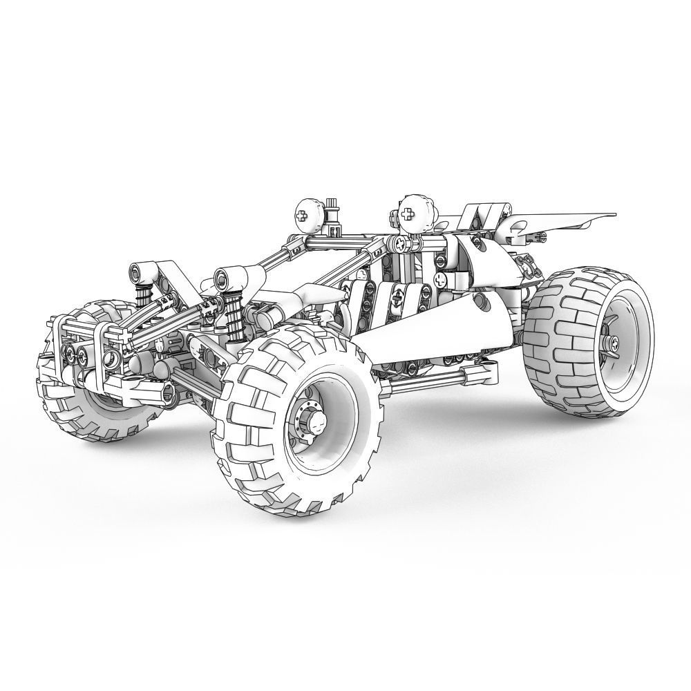 Lego Technic Buggy 3D model_3