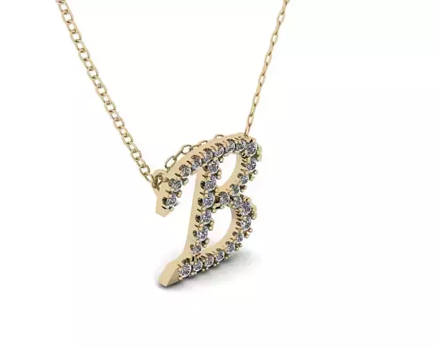 Pendant Alphabet Letter B 3D print model